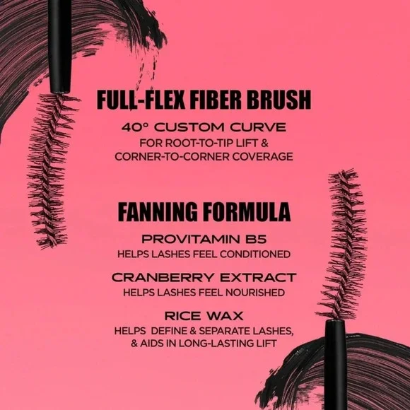 $12❤️‍🔥 Benefit Fan Fest Fanning & Volumizing Mascara HYPER BLACK 2PK 👁️ NEW - Picture 5 of 8